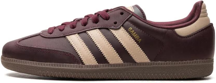 Adidas Samba OG "Maroon Crystal Sand Gold Metallic" sneakers Bruin - Foto 3