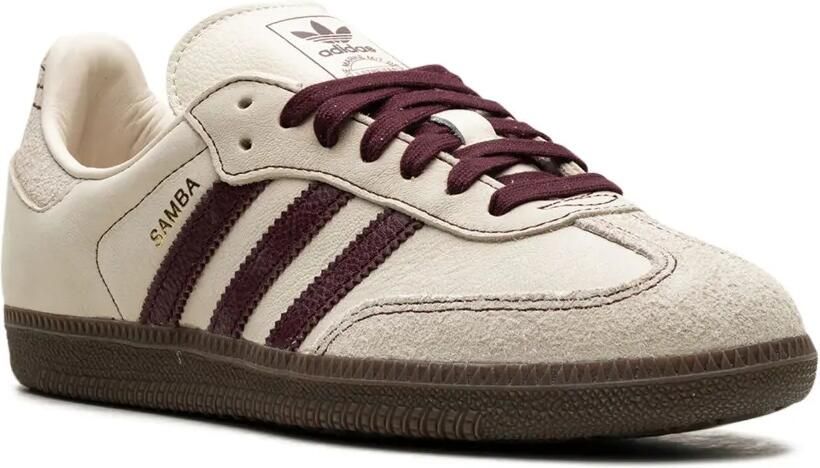 Adidas Samba OG "Wonder White Maroon" sneakers Beige - Foto 2