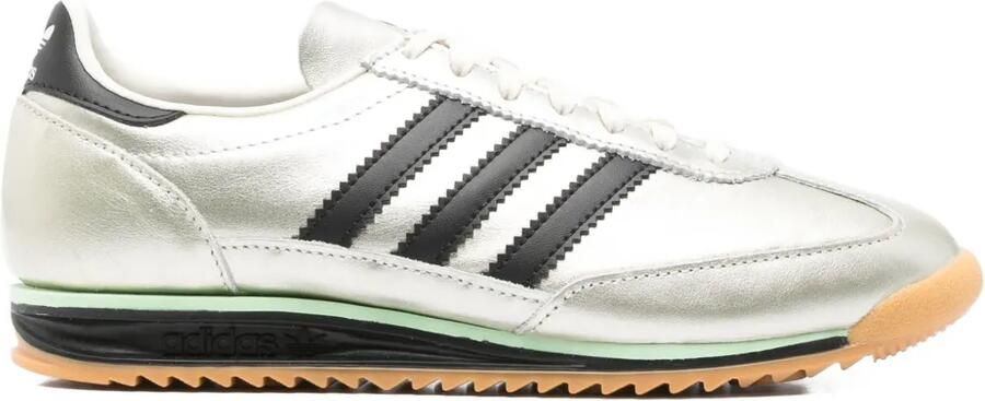 Adidas SL 72 OG metallic leren sneakers met drie strepen Zilver