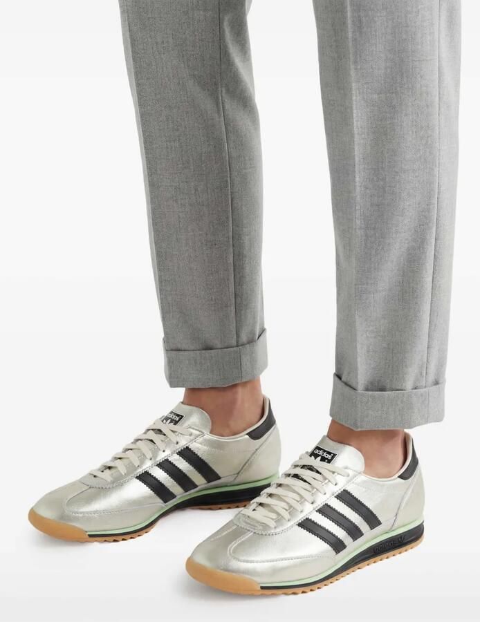 Adidas SL 72 OG metallic leren sneakers met drie strepen Zilver - Foto 2