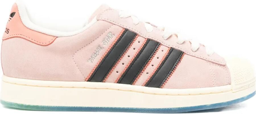 Adidas Superstar gestreepte sneakers Roze