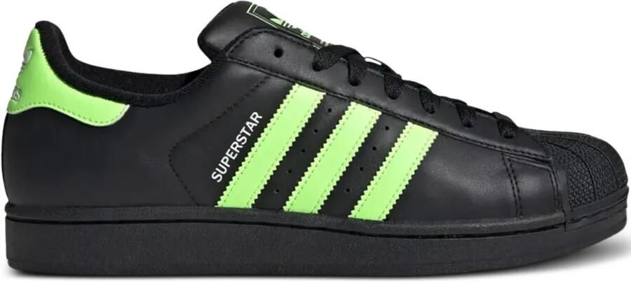 Adidas Superstar II gestreepte low-top sneakers Zwart