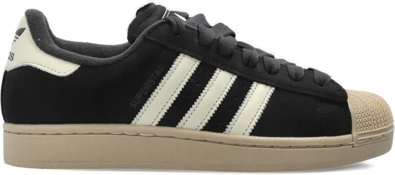 Adidas Superstar II gestreepte sneakers Zwart