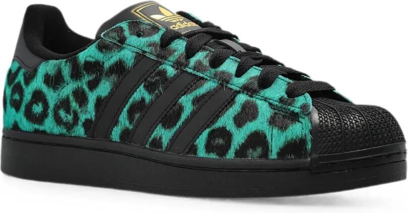 Adidas Superstar II leren sneakers met luipaardprint Groen - Foto 3