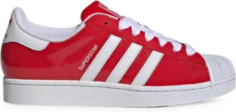 Adidas Superstar II leren sneakers Rood
