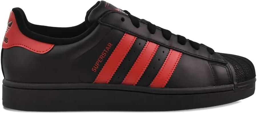 Adidas Superstar II leren sneakers Zwart