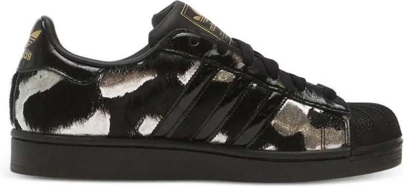 Adidas Superstar II sneakers met ponyhaar-effect Zwart