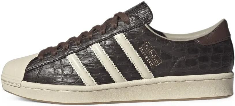 Adidas Superstar leren sneakers met krokodillen-reliëf Bruin - Foto 8