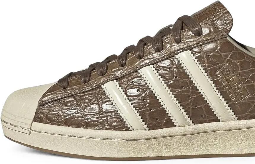 Adidas Superstar leren sneakers met krokodillen-reliëf Bruin - Foto 5