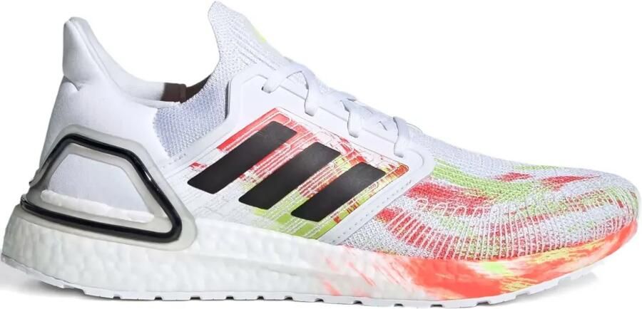 Adidas Ultraboost 20 "Cloud Wwhite Core Black Signal Green" sneakers Wit