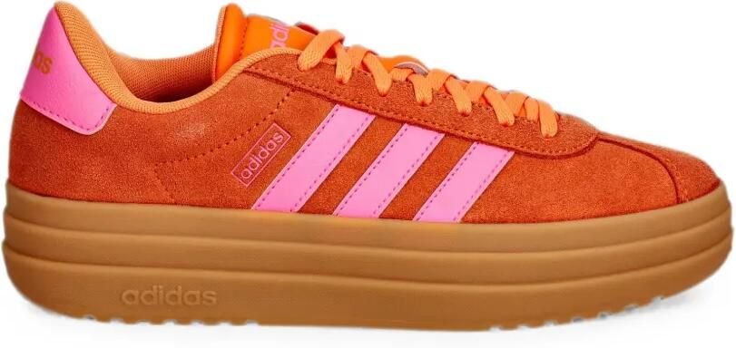 Adidas VL Court suède sneakers met plateauzool Oranje