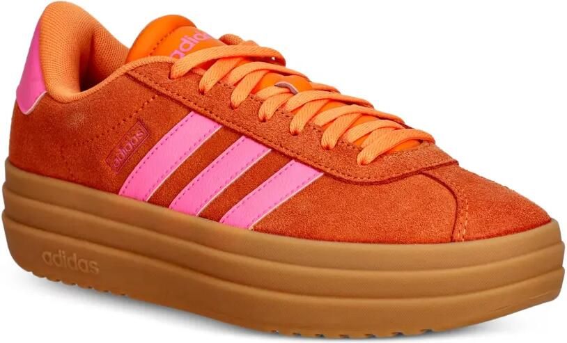 Adidas VL Court suède sneakers met plateauzool Oranje - Foto 2
