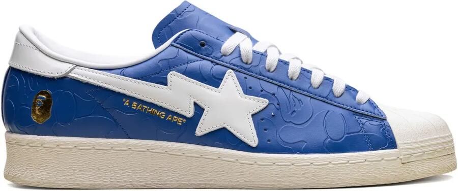 Adidas x A Bathing Ape Superstar Vintage "Blue White" sneakers Blauw - Foto 3
