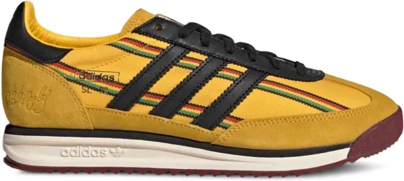 Adidas x Bob Marley SL72 RS gestreepte sneakers Geel