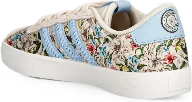 Adidas x FARM Rio VL Court 3.0 sneakers met bloe print Beige - Foto 10