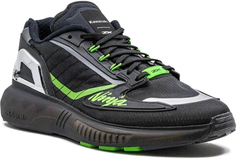 Adidas "x Kawasaki ZX 5K Boost Ninja sneakers" BLACK GREEN METALLIC SILVER - Foto 2