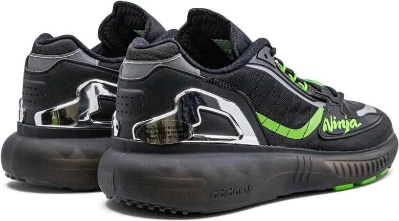 Adidas "x Kawasaki ZX 5K Boost Ninja sneakers" BLACK GREEN METALLIC SILVER - Foto 4