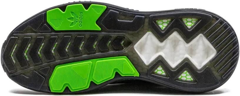 Adidas "x Kawasaki ZX 5K Boost Ninja sneakers" BLACK GREEN METALLIC SILVER - Foto 5