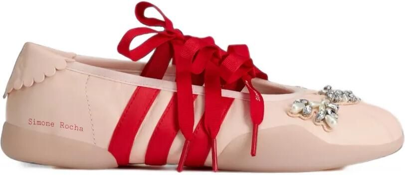 Adidas x Simone Rocha Taekwondo ballerina's verfraaid met kristallen Roze