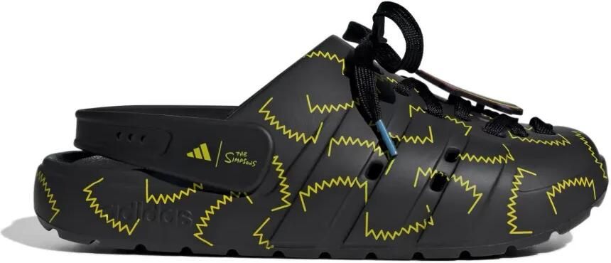 Adidas x The Simpsons Adilette "Core Black Yellow" klompen Zwart