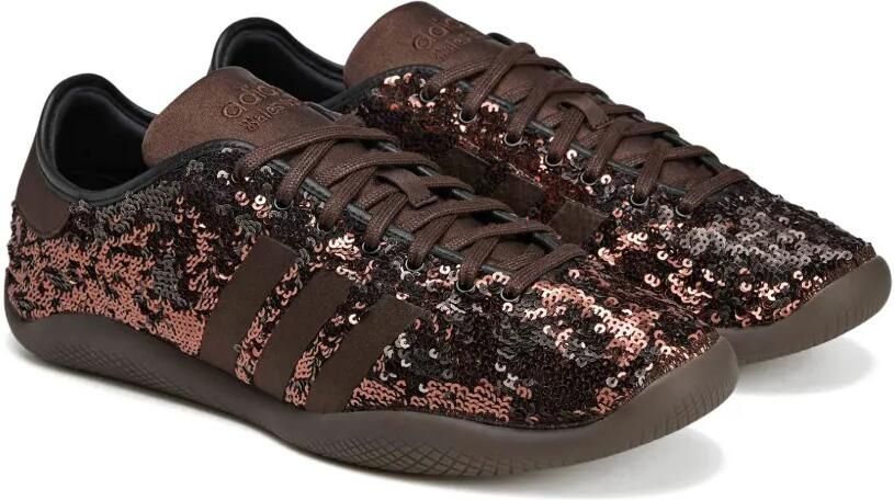 Adidas x Wales Bonner gestreepte sneakers met pailletten Bruin - Foto 4