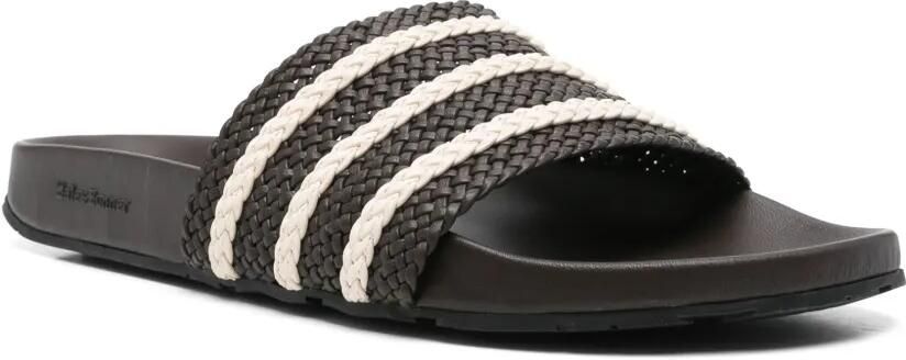 Adidas x Wales Bonner slippers Bruin - Foto 4