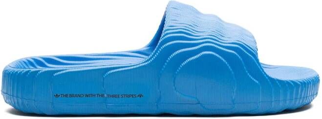 adidas "Adilette 22 Bright Blue slides" Blauw