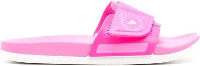 Adidas by Stella McCartney Slippers met logoprint Roze