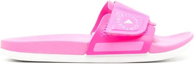 adidas by Stella McCartney Slippers met logoprint Roze