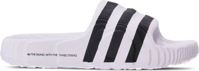 Adidas Island Club Adilette 22 geribbelde slippers Wit