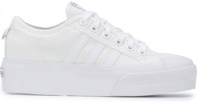 Adidas Nizza sneakers met plateauzool Wit