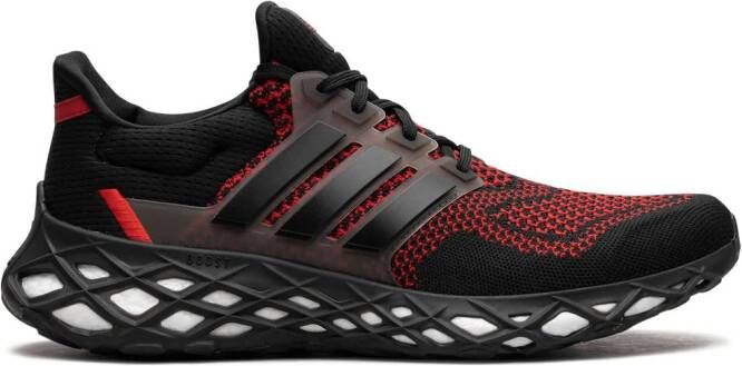 Adidas Ultra Boost Web DNA "Core Black Vivid Red" sneakers Zwart