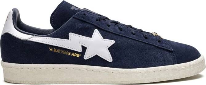 Adidas "x BAPE Campus 80 Navy sneakers" Blauw