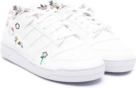 Adidas Kids x Hello Kitty Forum leren sneakers Wit