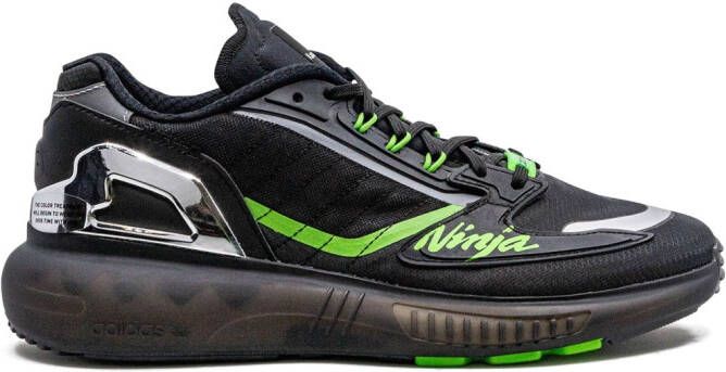Adidas "x Kawasaki ZX 5K Boost Ninja sneakers" BLACK GREEN METALLIC SILVER
