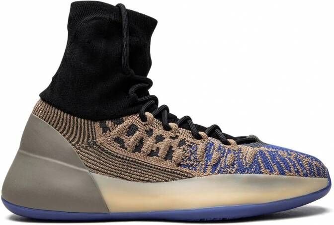 Adidas Yeezy Basketbal gebreide "Slate Azure" sneakers Bruin