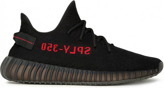 Adidas YEEZY Yeezy Boost 350 V2 "Black Red" sneakers unisex neopreen rubber 10.5 Zwart