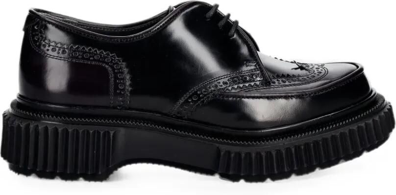 Adieu Paris Derby schoenen met chunky zool en brogue-detail Zwart