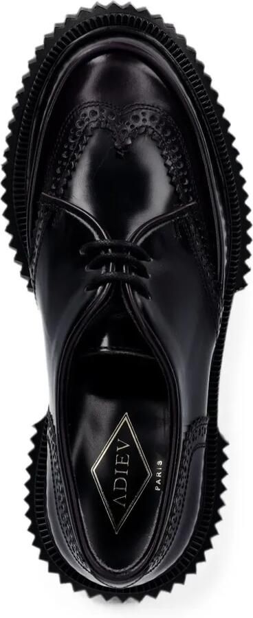 Adieu Paris Derby schoenen met chunky zool en brogue-detail Zwart - Foto 4