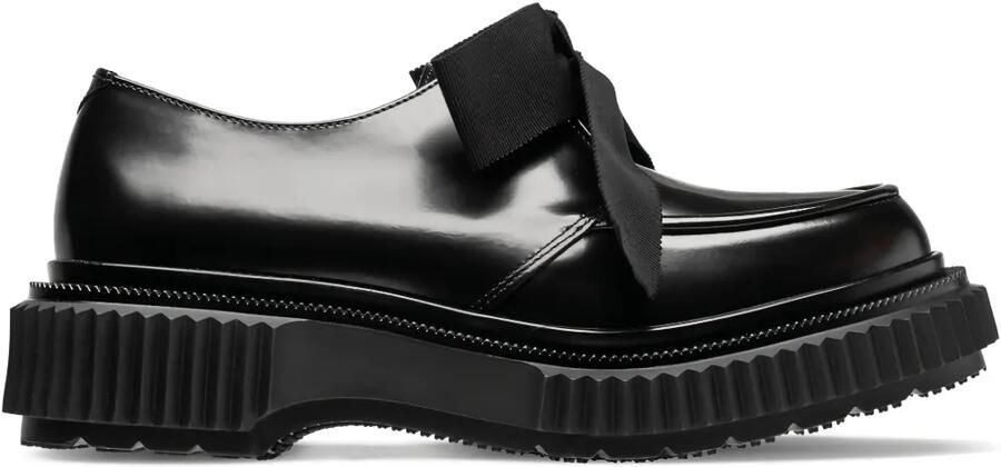 Adieu Paris Derby schoenen met plateauzool en strik Zwart