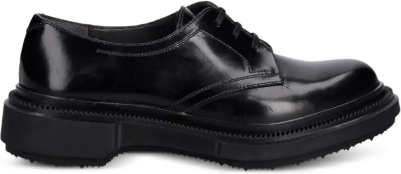 Adieu Paris Gepolijste leren derby schoenen Zwart