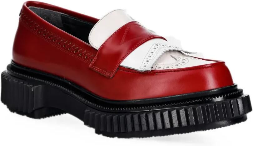 Adieu Paris Leren loafers met brogue-detail Rood - Foto 2