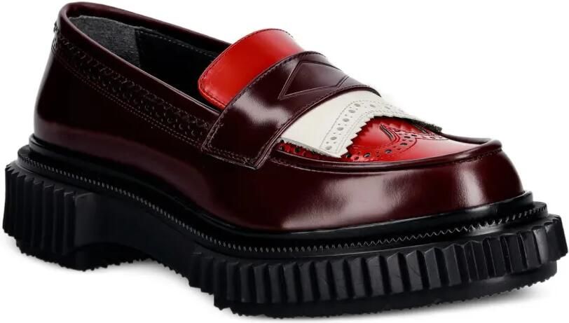 Adieu Paris Leren loafers met brogue-detail Rood - Foto 3
