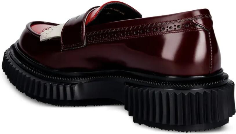 Adieu Paris Leren loafers met brogue-detail Rood - Foto 2