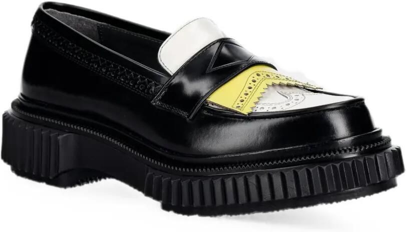 Adieu Paris Loafers met brogue-detail en plateauzool Zwart - Foto 2