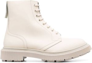 Adieu Paris Enkellaarzen met veters Beige