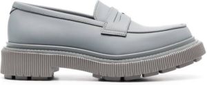 Adieu Paris Penny loafers met geribbelde zool Grijs