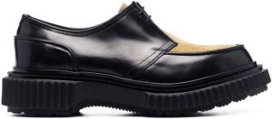 Adieu Paris Tweekleurige derby schoenen Zwart