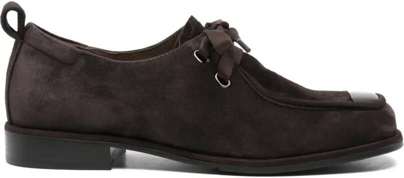 ADRIANNA FERETTI Derby veterschoenen met metalen neus Bruin