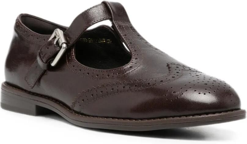 ADRIANNA FERETTI Pumps met brogue-detail en T-bandje Bruin - Foto 2